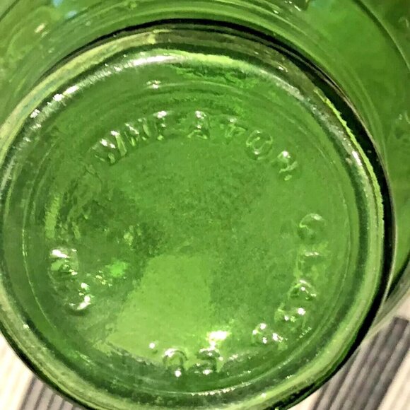 Vintage Green Wheaton Glass Fire Extinguisher Bottle Eagle Star Patriotic USA 6" - Picture 6 of 6